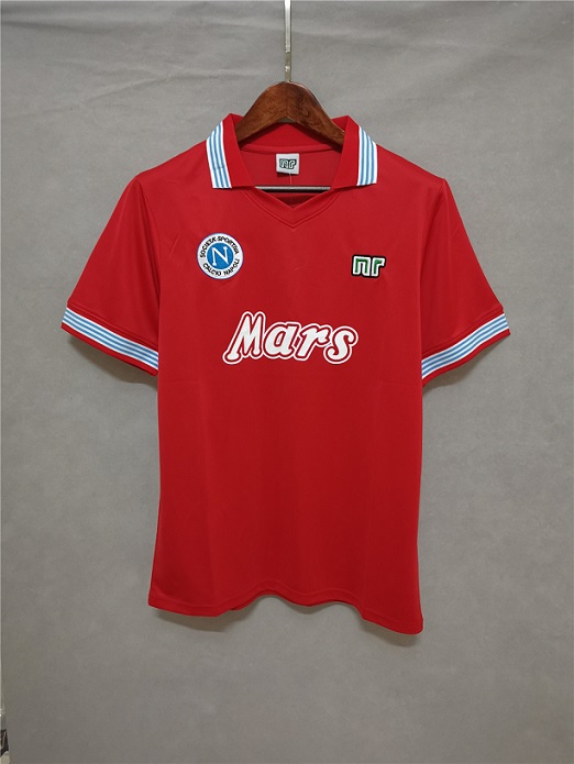 AAA Quality Napoli 88/89 Away Red Soccer Jersey